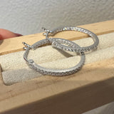 All CZ hoop earrings