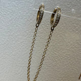 2 hoops chain earrings