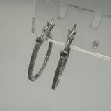 All CZ hoop earrings