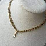 Ball Chain Necklace With Drop