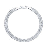 Diamond Cut Curb Chain Bracelet