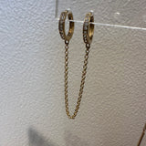 2 hoops chain earrings